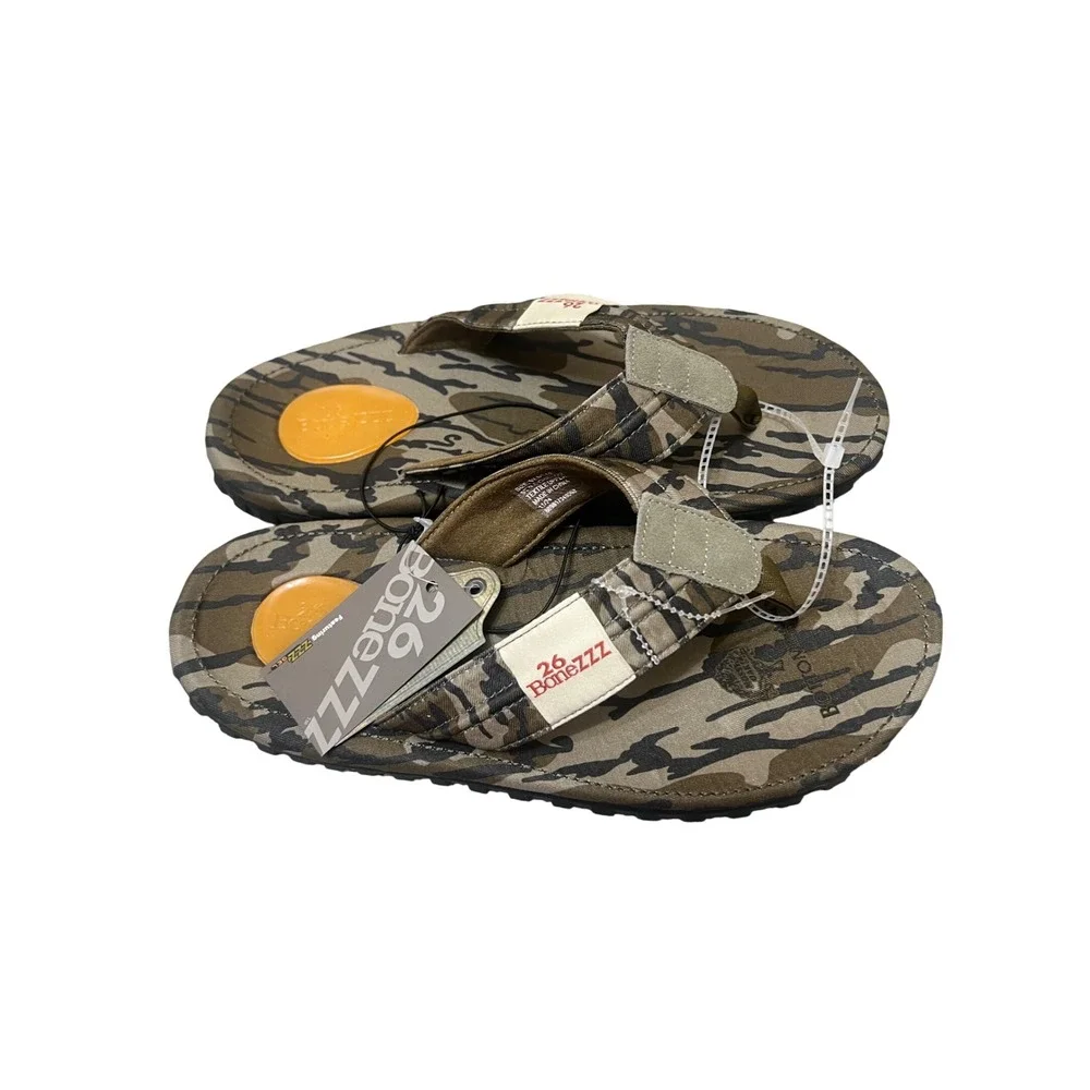 26 Bonezzz Chillzzz Men 10 Camo New Mossy Oak Bottomland ZZZ-Gel Sandals